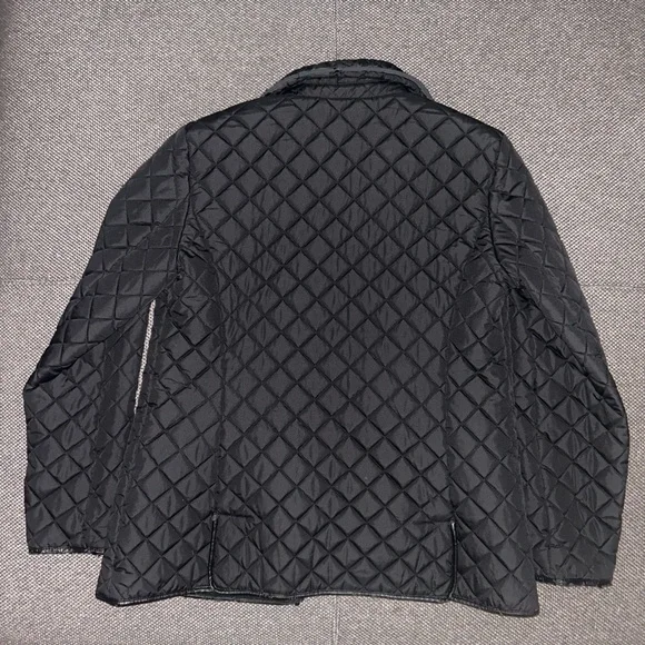 Vintage Ralph Lauren Paisley Chainlink Lined Black Quilted Jacket RARE - Picture 5 of 5